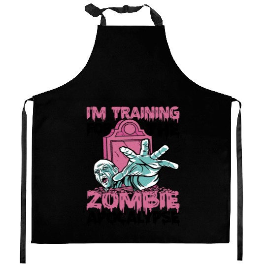 I'm Training For The Zombie Apocalypse 13 Kitchen Aprons
