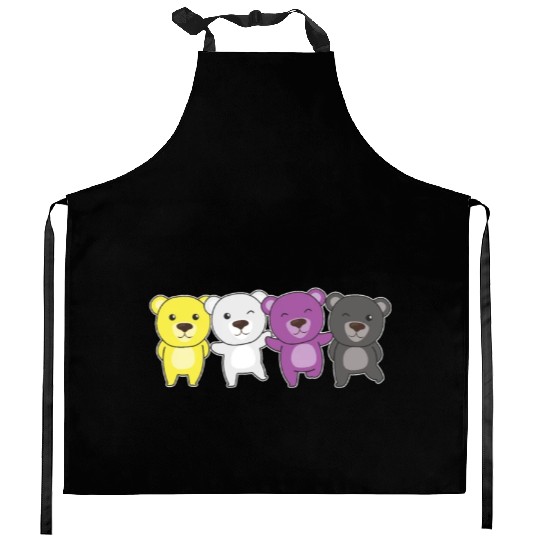 Nonbinary Monkey Flag Pride Lgbtq Cute Monkeys Kitchen Aprons