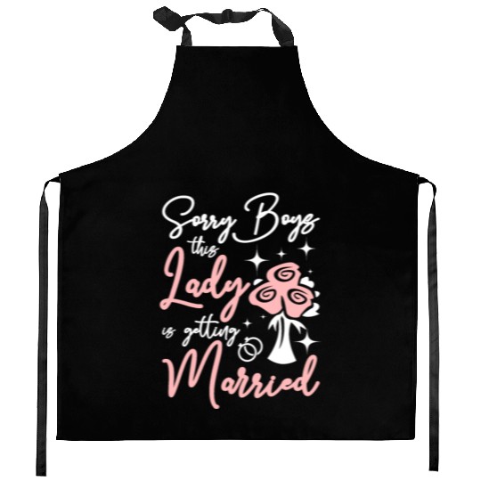 Team Bride This lady Is Getting Married Kitchen Aprons