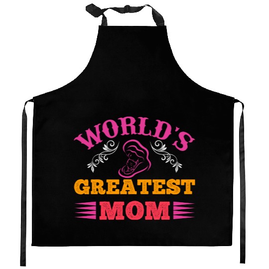 World's Greatest Mom Kitchen Aprons