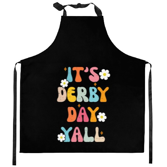 Horse Racing Groovy It s Derby Day Yall KY Derby Kitchen Aprons