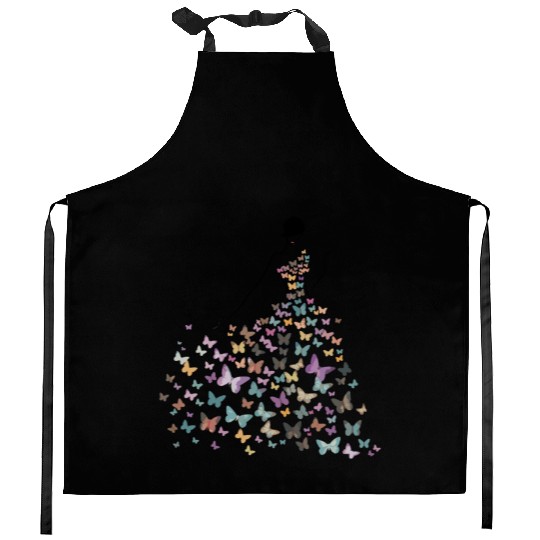 Colorful Butterfly Elegant for All Seasons Kitchen Aprons