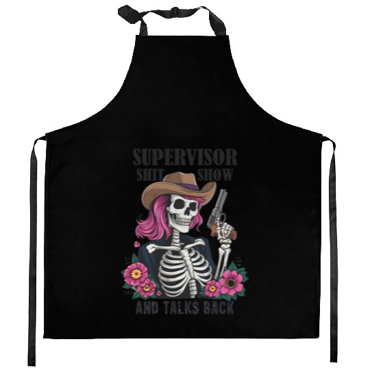Cool S.h.i.t Show Supervisor Hilarious Vintage Kitchen Aprons