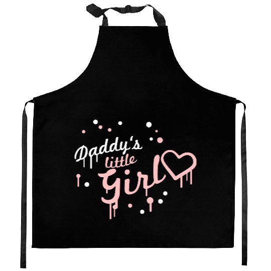 Daddy's Little Girl Saying Girl Drops Graffiti Kitchen Aprons