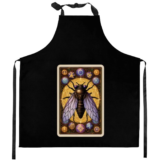 CICADA INVASION 2024 TAROT CARD, CICADAGEDDON 2024 Kitchen Aprons
