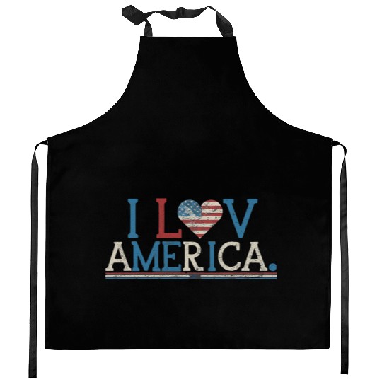 I Love America Kitchen Aprons