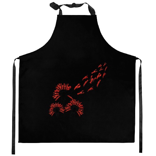 Flower Dandelion Lobsters Kitchen Aprons for Lobster Lover