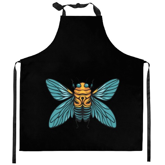 Funny Cicada Retro Vintage Cicada 2024 Invasion Kitchen Aprons