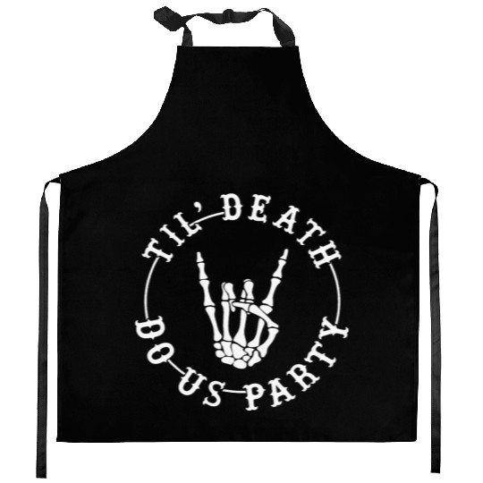 Halloween Till Death Do Us Party Kitchen Aprons