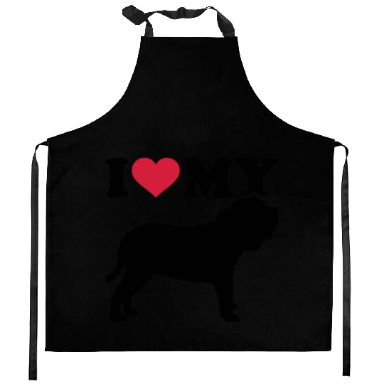 I love my Neapolitan Mastiff Kitchen Aprons