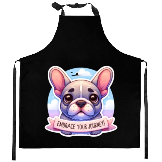 Embrace Your Journey: French Bulldog Motivational Kitchen Aprons