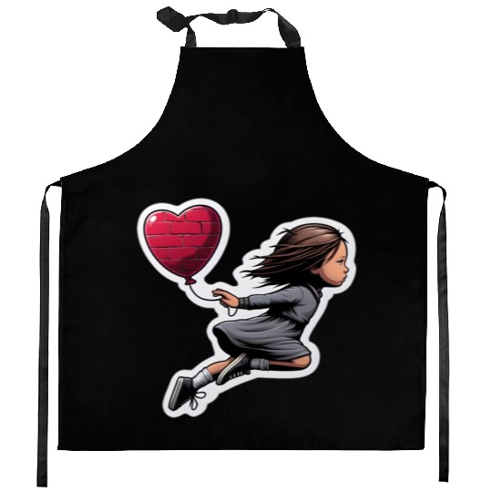 Girl with Balloon by Banksy, Iconic Street Art Kitchen Aprons