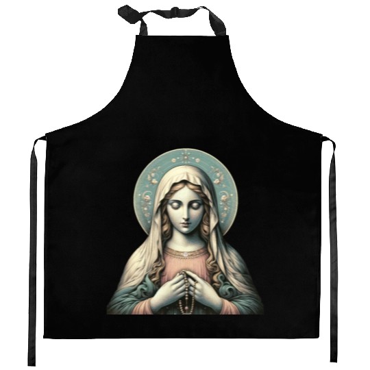 Serene Madonna ic Image Kitchen Aprons