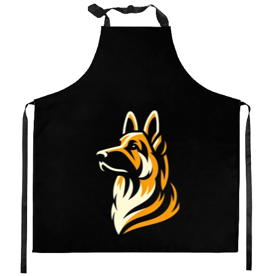 German Shepherd Elegance Kitchen Aprons
