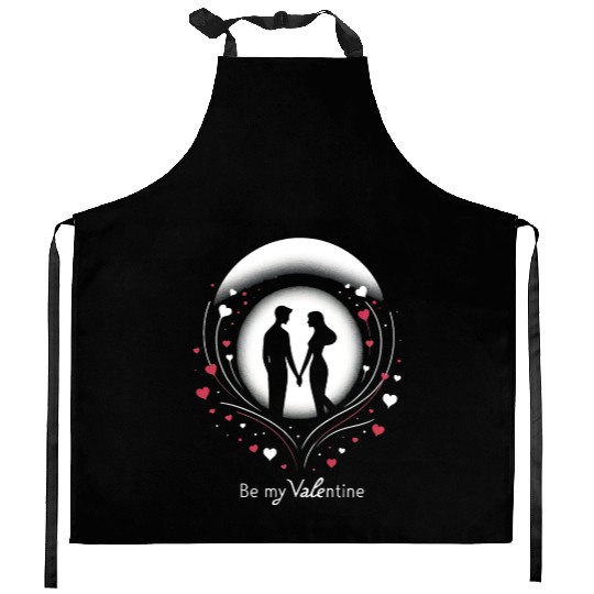 Valentine's Embrace Kitchen Aprons