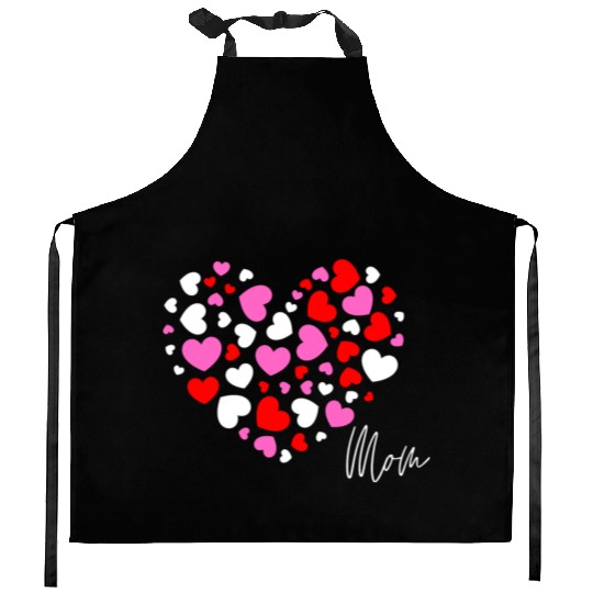 Hearts Love Mom 3 Kitchen Aprons