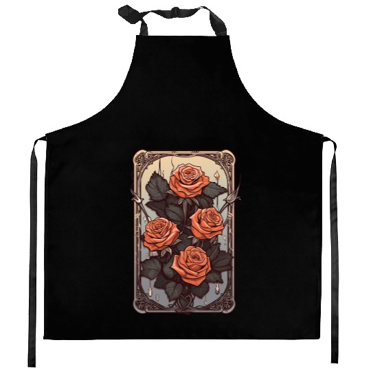 Rose Tarot Card Reader Astrology Occult Kitchen Aprons