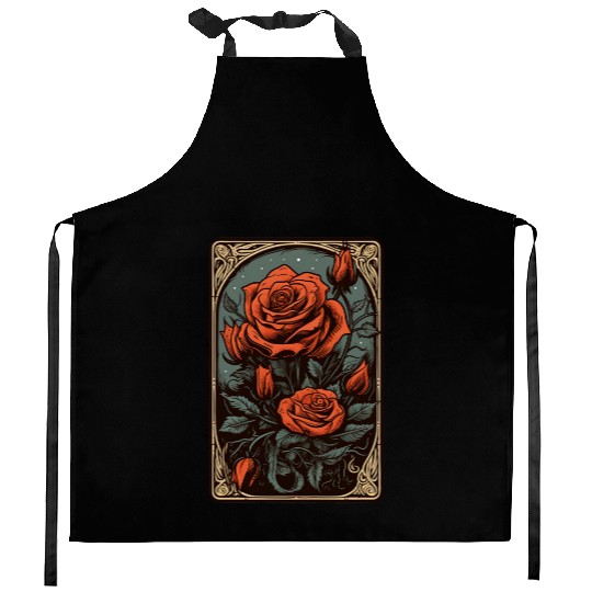 Rose Tarot Card Reader Astrology Occult Kitchen Aprons