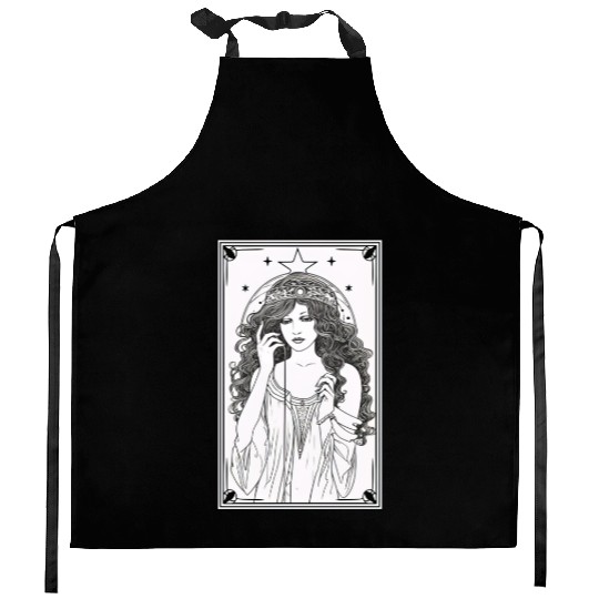 Tarot Card Astrology Occult Mystical Kitchen Aprons