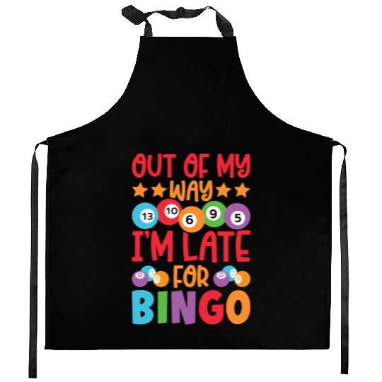 Funny Bingo Lover Funny Bingo Player Kitchen Aprons