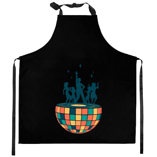 Disco ball - Dancing - Groovy - Clockwork Elements Kitchen Aprons