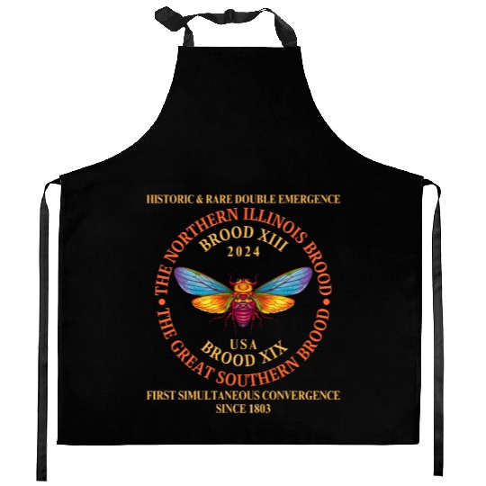 Cicada 2024 Event Brood XIX & XIII Emergence Kitchen Aprons