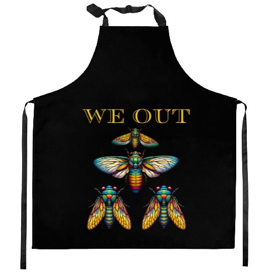 Funny Cicada We Out Cute Cicada Brood Emergence Kitchen Aprons