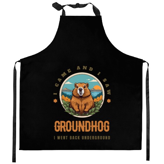 Groundhog Kitchen Aprons