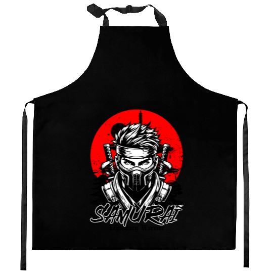 Samurai Warrior Kitchen Aprons
