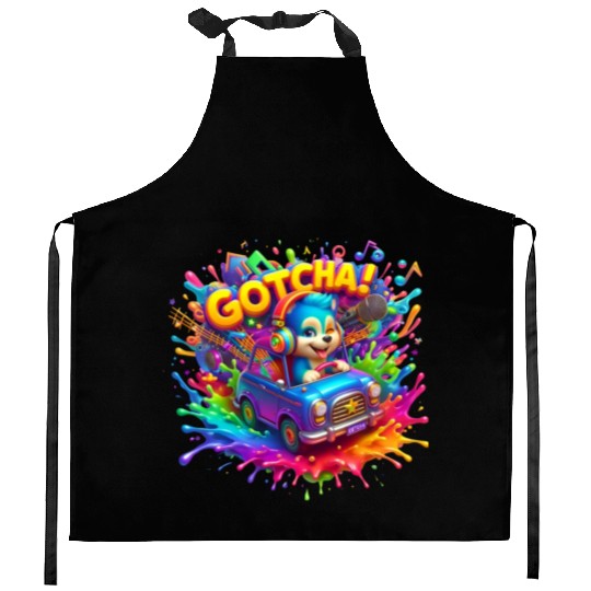 Stellar Cadence: Symphony of Neon Hues - GoTCha! Kitchen Aprons