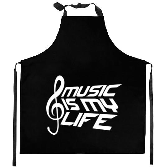 Music Is My Life Party Club Concert Sound Love Kitchen Aprons