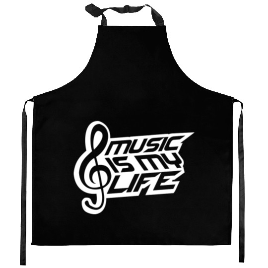 Music Is My Life Party Club Concert Sound Love Kitchen Aprons