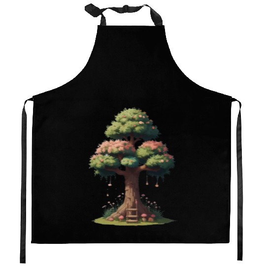 Colorful Tree Life is Really Good Tree Kitchen Aprons