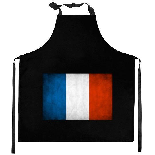 Flag of France, French national bleu Blanc rouge Kitchen Aprons