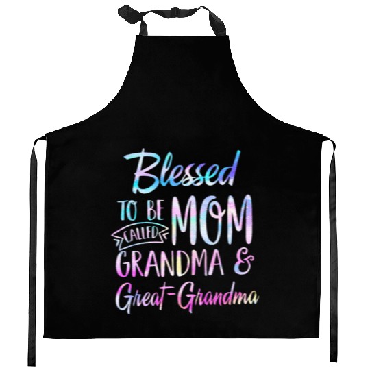 Blessed To Be Called Mom Grandma Great Grandma Kitchen Aprons