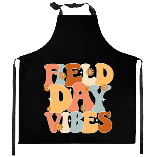 Field Day Vibes Outdoor Sunshine Flowers Kitchen Aprons