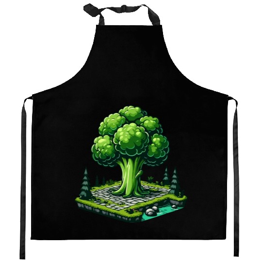 Discover Enchanted Garden Tree: Sanctuary of Serenity Kitchen Aprons