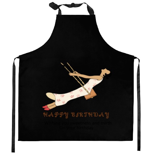 Birthday Bliss- Where Sweetness Meets Joy Kitchen Aprons