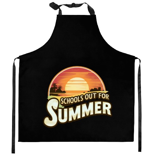 Retro Schools Out For Summer Last Day Of School Kitchen Aprons