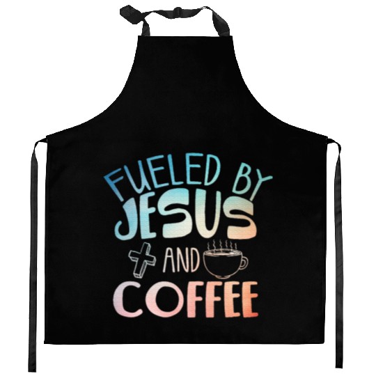 Cool Coffee Jesus Art Christian Coffee Lover Kitchen Aprons