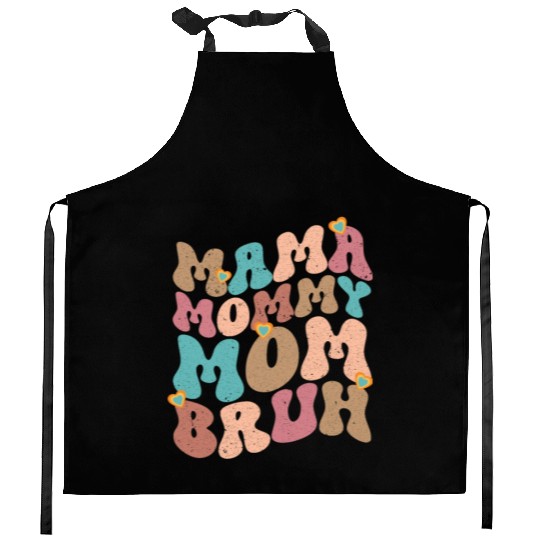 Mama Mommy Mom Bruh Mother's day Kitchen Aprons