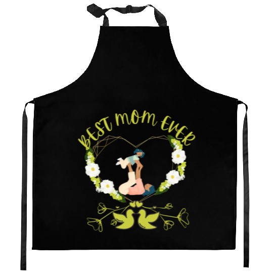 BEST MOM EVER MOTHER AND DAUGHTER DESIGN Kitchen Aprons