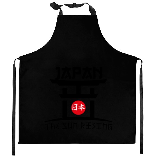 Japan The Sun Rising Kitchen Aprons