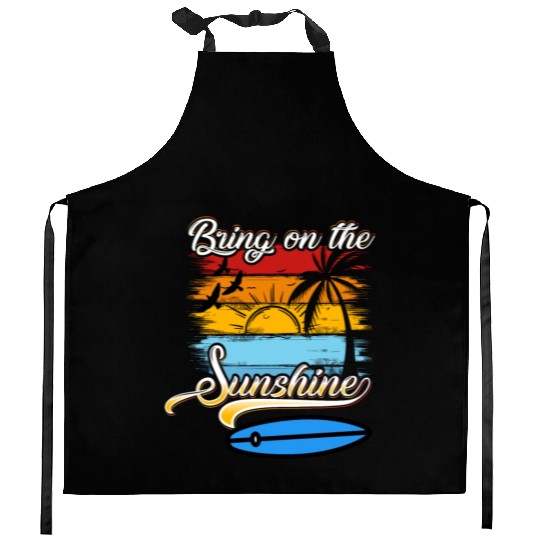 Bring on the Sunshine! Text Design Kitchen Aprons