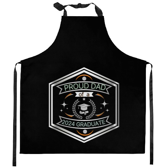 Proud Dad of 2024 Graduate ,Fathers Day silver Kitchen Aprons