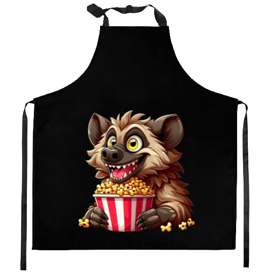 Hyena Predator Popcorn Cinema Night Kitchen Aprons