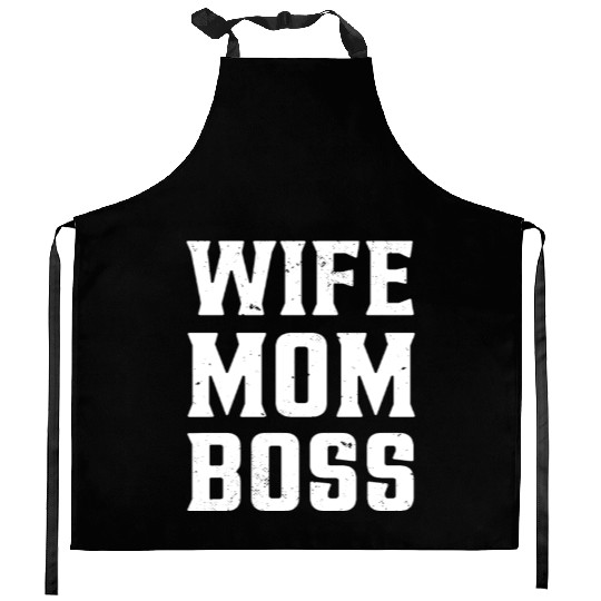 Wife Mom Boss Kitchen Aprons