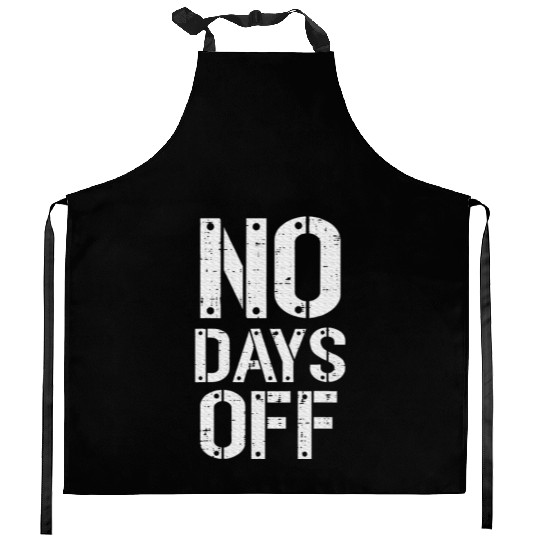 Gym Workout No Days Off Fitness Training Motivate Kitchen Aprons