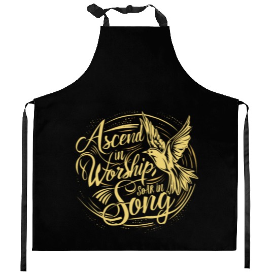 Prayer Songs Jesus Christ Religious Music Praise Kitchen Aprons