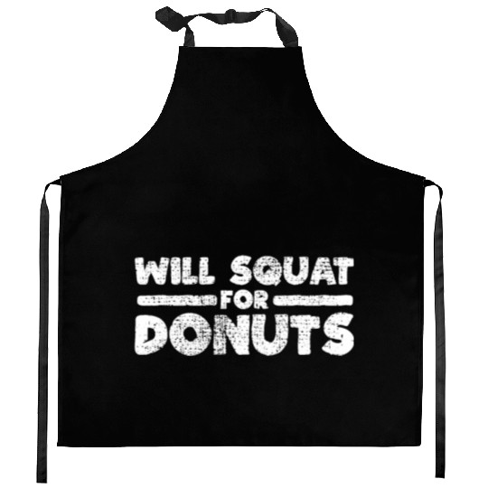 Donut Squat Hilarious Gym Workout Inspiration Kitchen Aprons